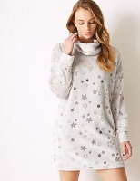 Marks and Spencer  Star Print Long Sleeve Lounge Dress