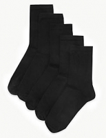 Marks and Spencer  5 Pair Pack Cotton Rich Ankle High Socks