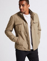Marks and Spencer  Cotton Rich Harrington Jacket with Stormwear