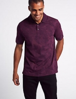 Marks and Spencer  Pure Cotton Floral Print Polo Shirt
