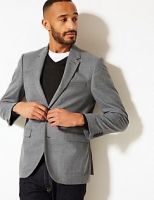 Marks and Spencer  Grey Checked Tailored Fit Jacket