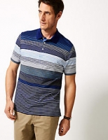 Marks and Spencer  Slim Fit Pure Cotton Striped Polo Shirt