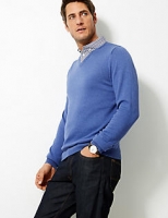 Marks and Spencer  Pure Cotton Mock Shirt Jumper