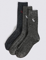 Marks and Spencer  3 Pack Stag Embroidered Thermal Socks