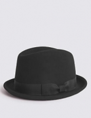 Marks and Spencer  Pure Wool Trilby Hat with Stormwear