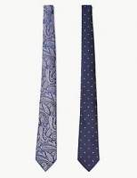 Marks and Spencer  2 Pack Paisley Tie