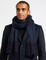 Marks and Spencer  Striped Scarf with Wool