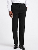 Marks and Spencer  Big & Tall Black Regular Fit Trousers