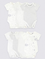 Marks and Spencer  7 Pack Organic Cotton Animal Bodysuits