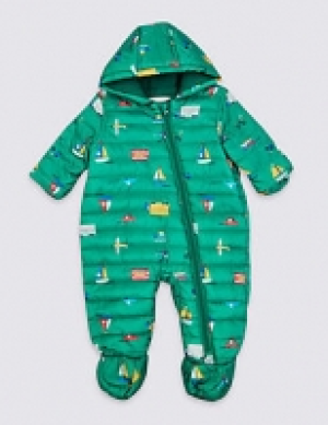 Marks and Spencer  Transport Print Pack Away Snowsuit