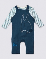 Marks and Spencer  2 Piece Dungarees & Bodysuit Outfit