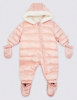 Marks and Spencer  Faux Fur Trim Puffer Snowsuit
