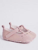 Marks and Spencer  Baby Suede Sparkle Pram Shoes