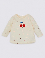 Marks and Spencer  Pure Cotton Cherry Print Top