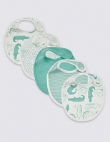 Marks and Spencer  5 Pack Organic Cotton Animal Bibs