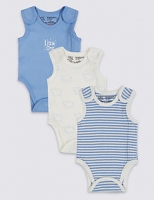 Marks and Spencer  3 Pack Premature Pure Cotton Bodysuits