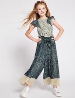 Marks and Spencer  Floral Pleated Jumpsuit (3-16 Years)