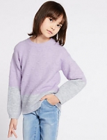 Marks and Spencer  Colour Block Pom-pom Jumper (3-16 Years)