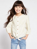 Marks and Spencer  Pure Cotton Broderie Top (3-16 Years)