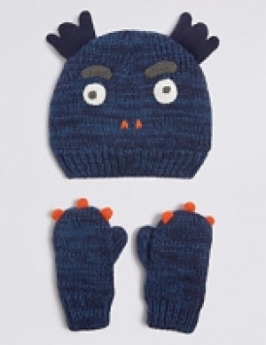 Marks and Spencer  Kids Hat & Mittens Set