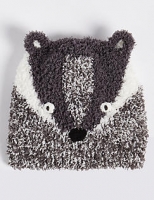 Marks and Spencer  Kids Novelty Badger Hat (3 Months - 6 Years)