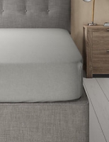 Marks and Spencer  Pure Cotton Brushed Deep Fitted Sheet