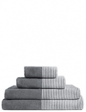 Pure Cotton Grid Towel with StayNEW