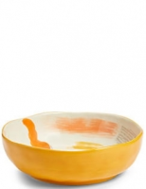 Hand Painted Abstract Salad Bowl