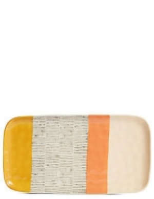 Hand Painted Abstract Rectangular Platter