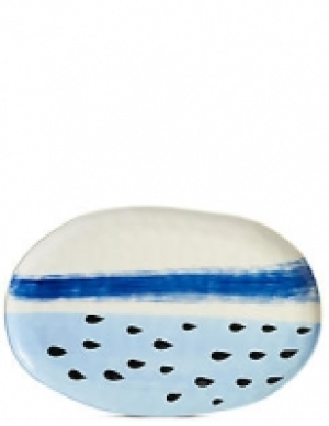 Hand Painted Brushstrokes Oval Platter