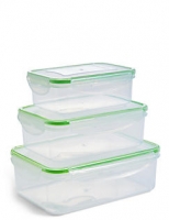 Marks and Spencer  Set of 3 Clip Storage Containers