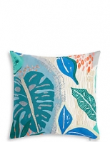 Marks and Spencer  Print & Stitch Abstract Leaf Cushion