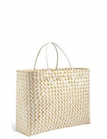 Marks and Spencer  Handwoven Oversized Bamboo Bag