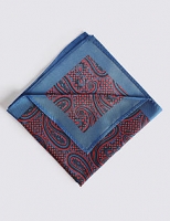 Marks and Spencer  Pure Silk Floral Print Pocket Square
