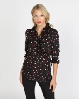 Savida Heart Print Blouse