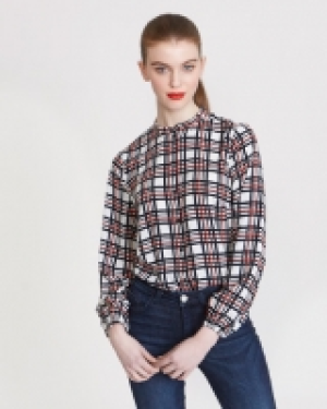 Savida Contrast Print Blouse