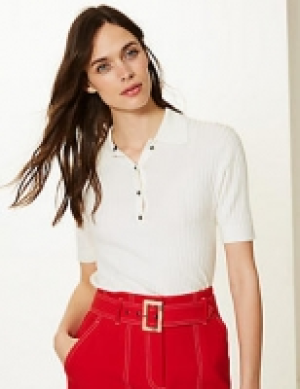 Ribbed Short Sleeve Jumper