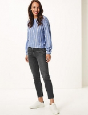 High Waist Cigarette Jeans