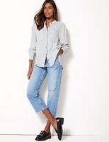 Marks and Spencer  Mid Rise Straight Leg Cropped Jeans