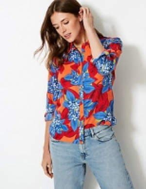 Marks and Spencer  Floral Print Long Sleeve Shirt