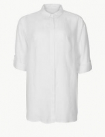 Marks and Spencer  CURVE Pure Linen 3/4 Sleeve Shirt