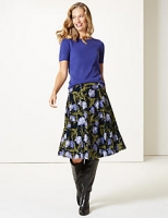 Marks and Spencer  Floral Print A-Line Midi Skirt