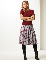 Marks and Spencer  Floral Print Full Midi Skirt