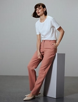 Marks and Spencer  Straight Leg Ankle Grazer Trousers
