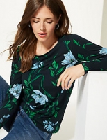 Marks and Spencer  Floral Print Square Neck Long Sleeve Top