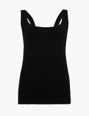 Marks and Spencer  Pure Cotton Scoop Neck Vest Top