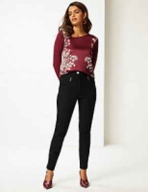 Cotton Rich Slim Leg Trousers