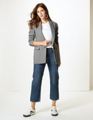 Houndstooth Longline Blazer