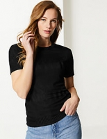 Marks and Spencer  Textured Round Neck Short Sleeve T-Shirt