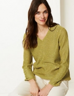 Sequin V-Neck Jumper